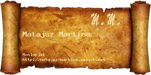 Matajsz Martina névjegykártya